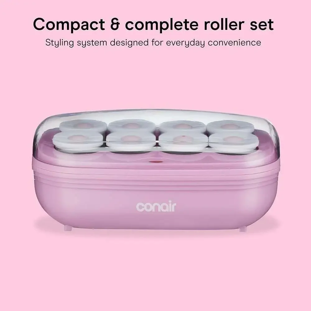 Conair Hot Rollers 8 Ceramic Flocked 2-Inch Heated Hair Rollers&Clips Some